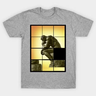 Le penseur The Thinker, sliding pictures game puzzle T-Shirt